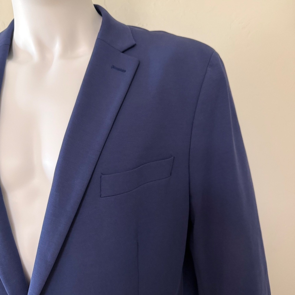 Lauren Ralph Lauren Mens 46L Navy Blue Stretch Blazer‎ Sport Coat Macy's 46 Long - Picture 4 of 16